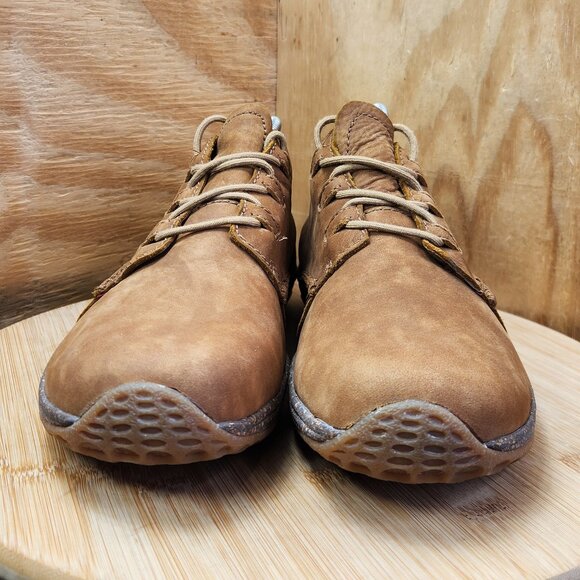 Merrell Apollo Autumn Mens Tan Suede Mid Chukka Vibram Ankle Boots Size 8.5 - Picture 2 of 9